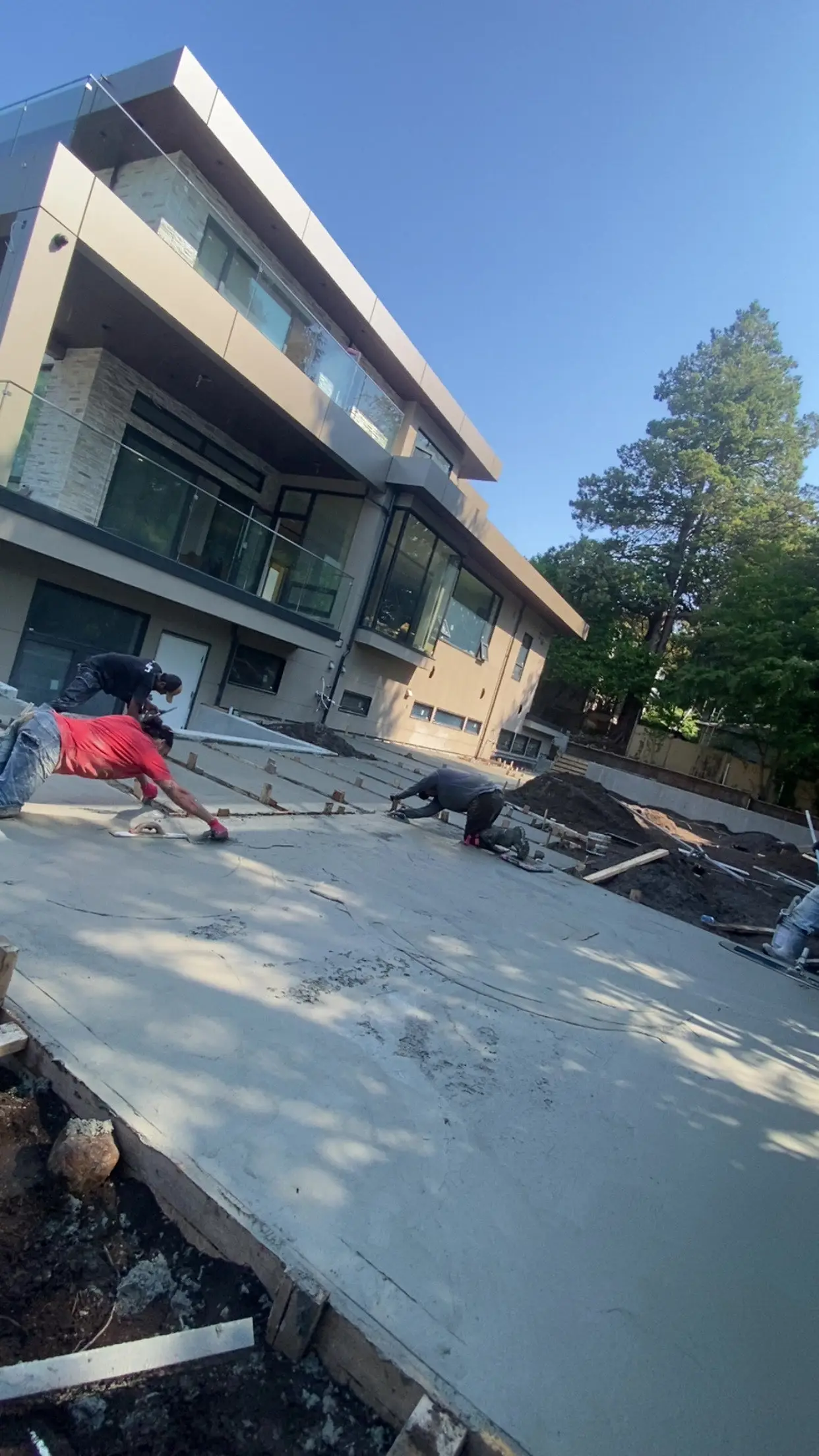 Concrete slab finishing project in Vancouver